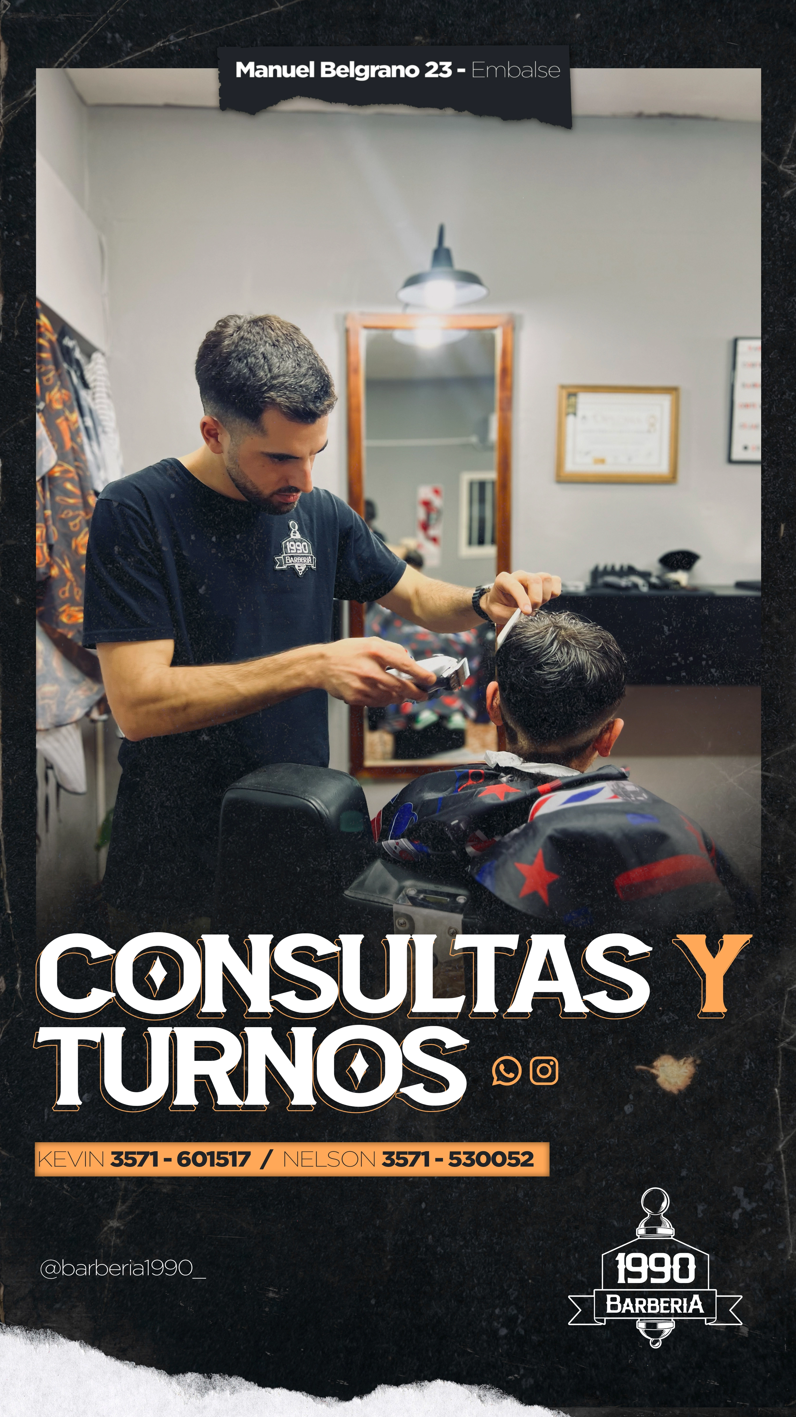 Feed de Instagram de Barbería 1990