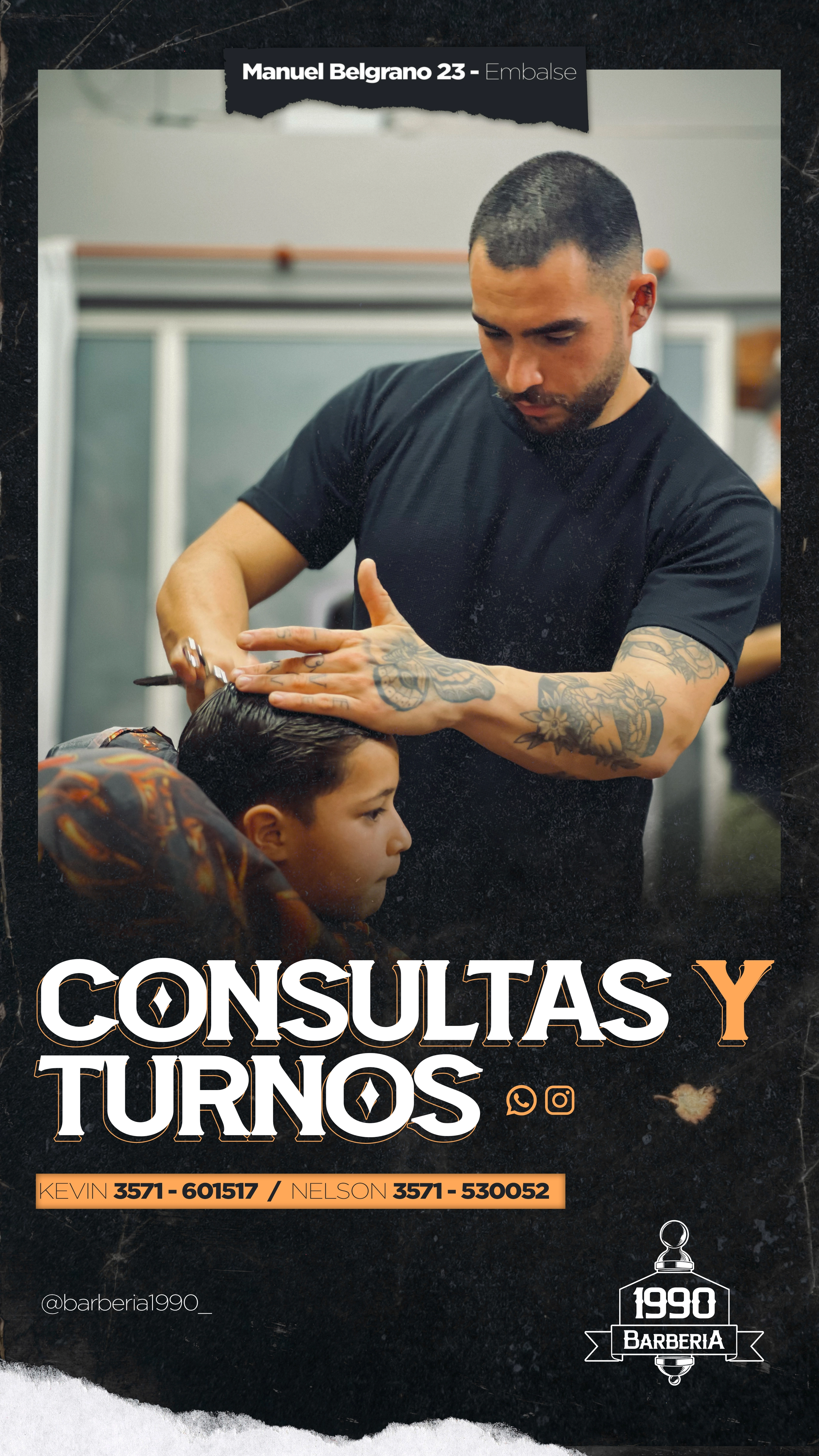 Feed de Instagram de Barbería 1990
